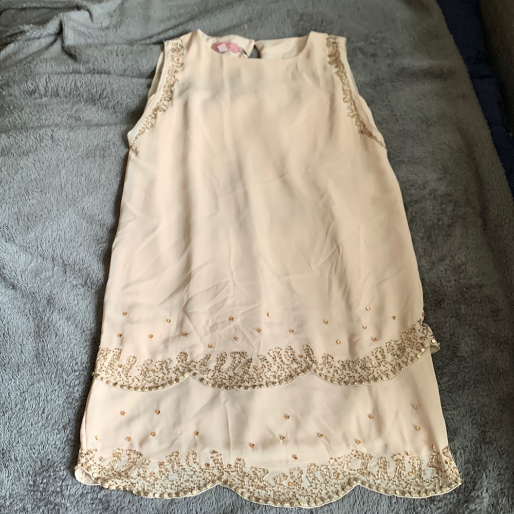 Ted Baker size 6 beige cocktail dress never worn, with tags